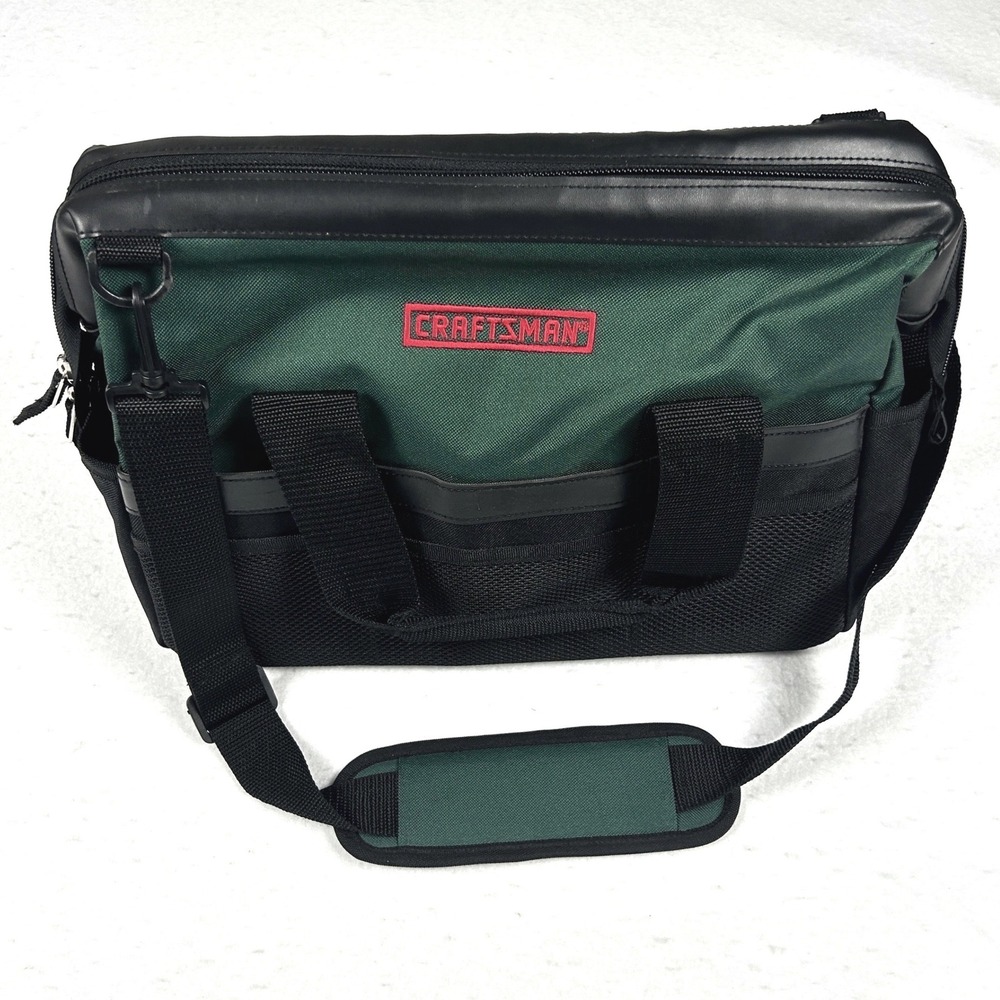 Vintage Sears Craftsman Tool Bag Heavy Duty Canvas 21‎ Pocket Utility Large NWOT
